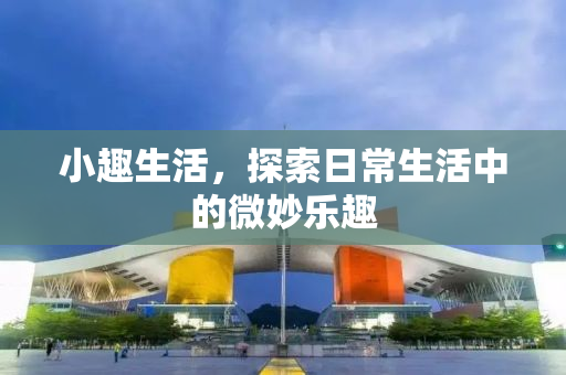 小趣生活，探索日常生活中的微妙乐趣
