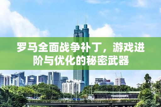 罗马全面战争补丁，游戏进阶与优化的秘密武器