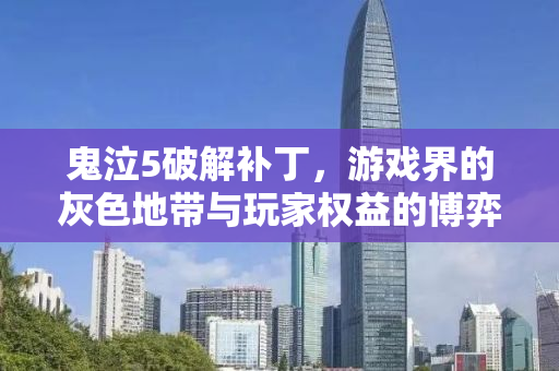 鬼泣5破解补丁，游戏界的灰色地带与玩家权益的博弈