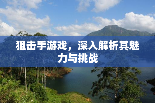 狙击手游戏，深入解析其魅力与挑战