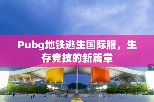 Pubg地铁逃生国际服，生存竞技的新篇章