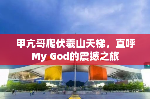 甲亢哥爬伏羲山天梯，直呼My God的震撼之旅