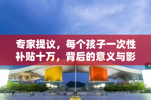 专家提议，每个孩子一次性补贴十万，背后的意义与影响深度解析