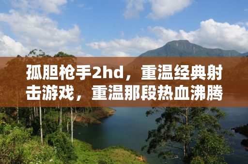 孤胆枪手2hd，重温经典射击游戏，重温那段热血沸腾的岁月