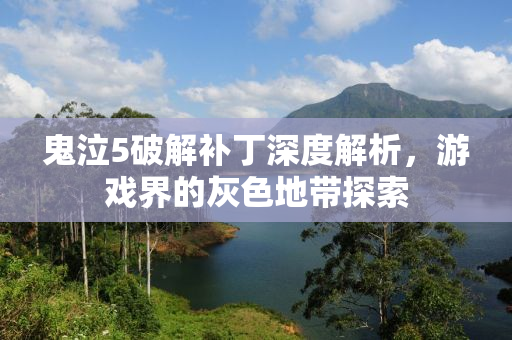 鬼泣5破解补丁深度解析，游戏界的灰色地带探索