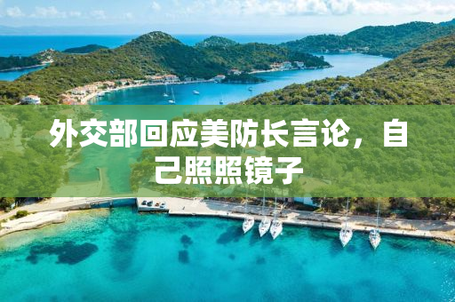 外交部回应美防长言论，自己照照镜子