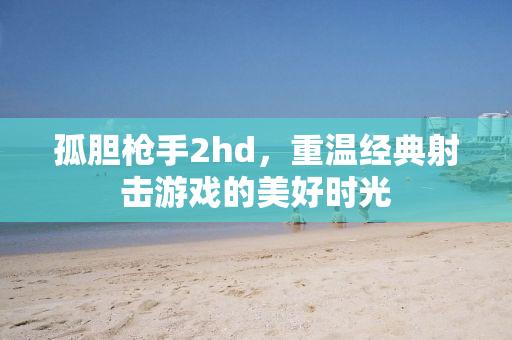 孤胆枪手2hd，重温经典射击游戏的美好时光