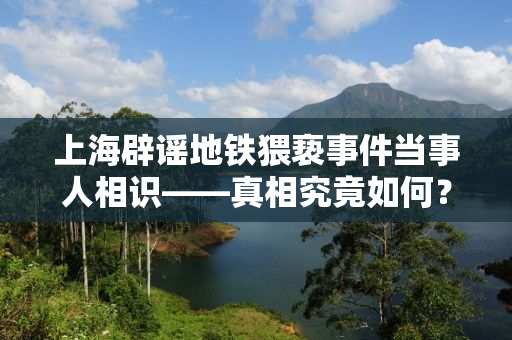 上海辟谣地铁猥亵事件当事人相识——真相究竟如何？