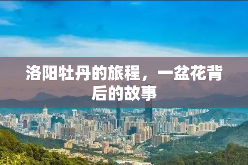 洛阳牡丹的旅程，一盆花背后的故事