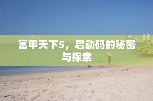 富甲天下5，启动码的秘密与探索