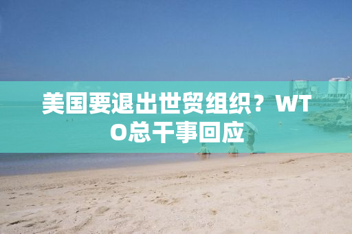 美国要退出世贸组织？WTO总干事回应