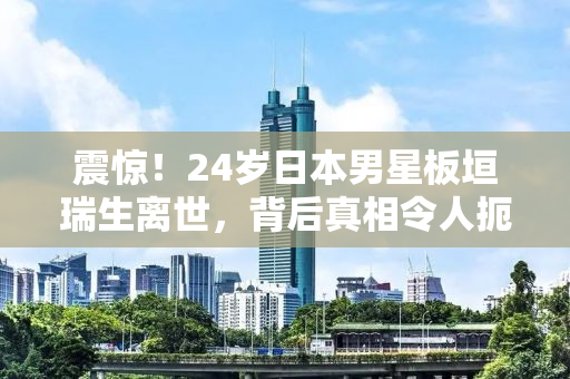 震惊！24岁日本男星板垣瑞生离世，背后真相令人扼腕叹息