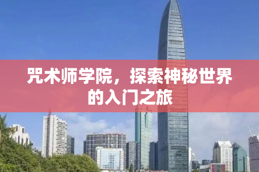 咒术师学院，探索神秘世界的入门之旅