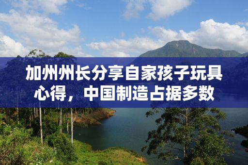 加州州长分享自家孩子玩具心得，中国制造占据多数