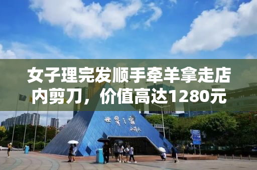 女子理完发顺手牵羊拿走店内剪刀，价值高达1280元！