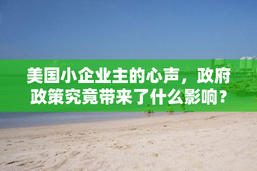 美国小企业主的心声，政府政策究竟带来了什么影响？