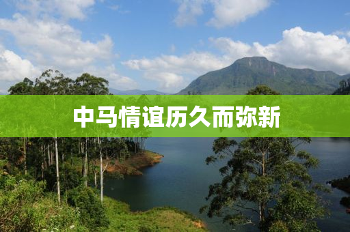 中马情谊历久而弥新