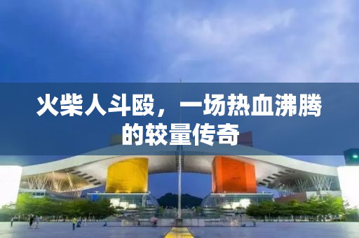 火柴人斗殴，一场热血沸腾的较量传奇