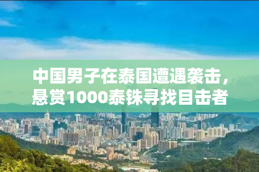 中国男子在泰国遭遇袭击，悬赏1000泰铢寻找目击者及线索