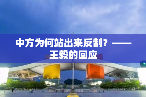 中方为何站出来反制？——王毅的回应