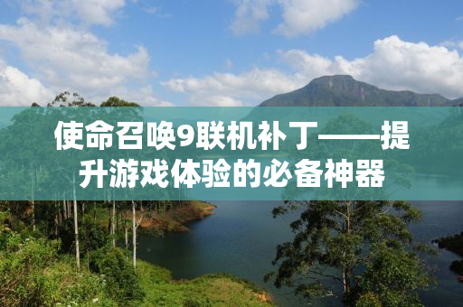 使命召唤9联机补丁——提升游戏体验的必备神器