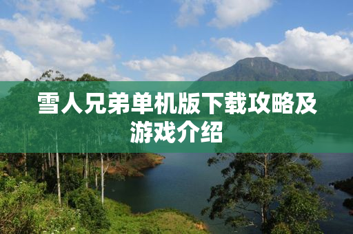 雪人兄弟单机版下载攻略及游戏介绍