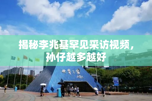 揭秘李兆基罕见采访视频，孙仔越多越好