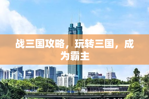 战三国攻略，玩转三国，成为霸主