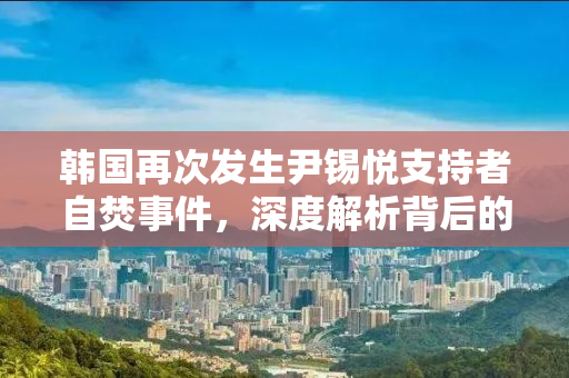 韩国再次发生尹锡悦支持者自焚事件，深度解析背后的原因与影响