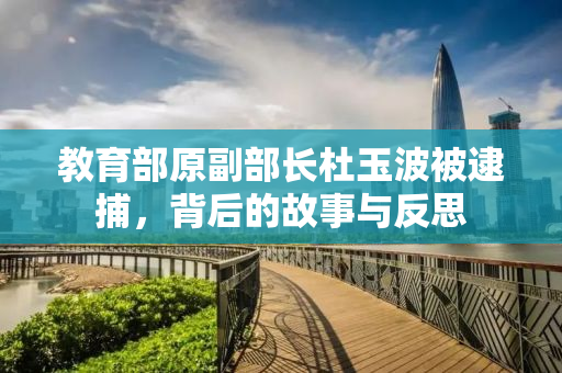 教育部原副部长杜玉波被逮捕，背后的故事与反思