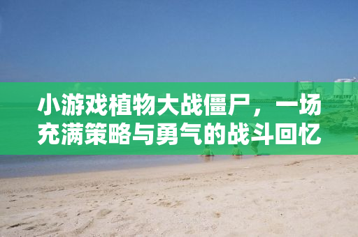 小游戏植物大战僵尸，一场充满策略与勇气的战斗回忆